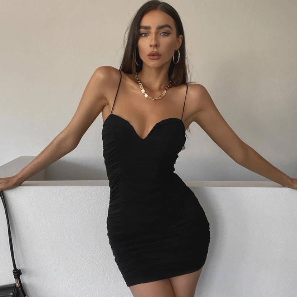 Princess Polly “I Want You” Mini Dress Black- 4